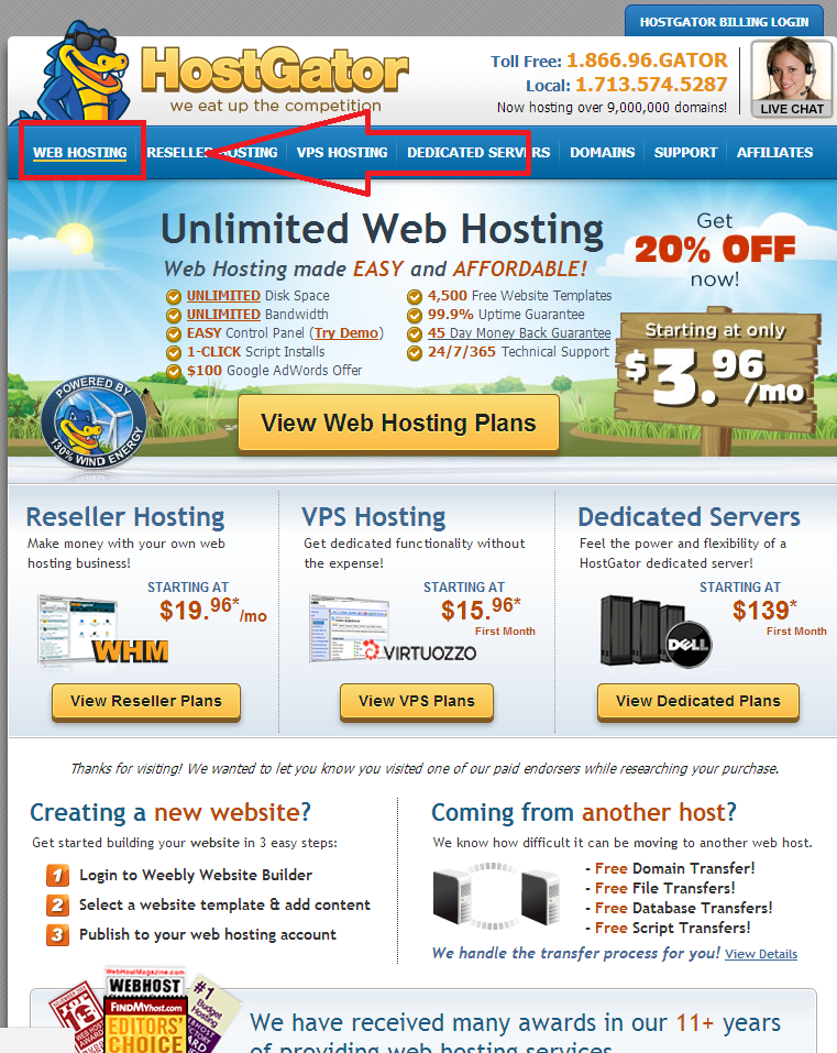 webhosting hostgator